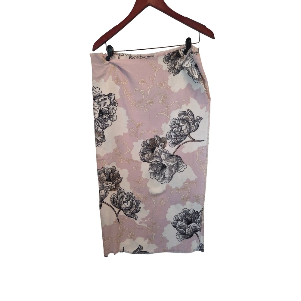 Chico's Scarf Floral Wrap Oversized Blush Pink Romantic Spring Wedding OS